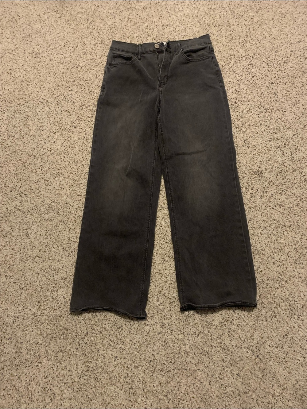 Gray high rise pants